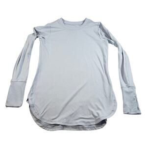 RBX womens long sleeve tunic length activewear shirt.  Blue.  Size XS.  workout